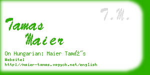 tamas maier business card